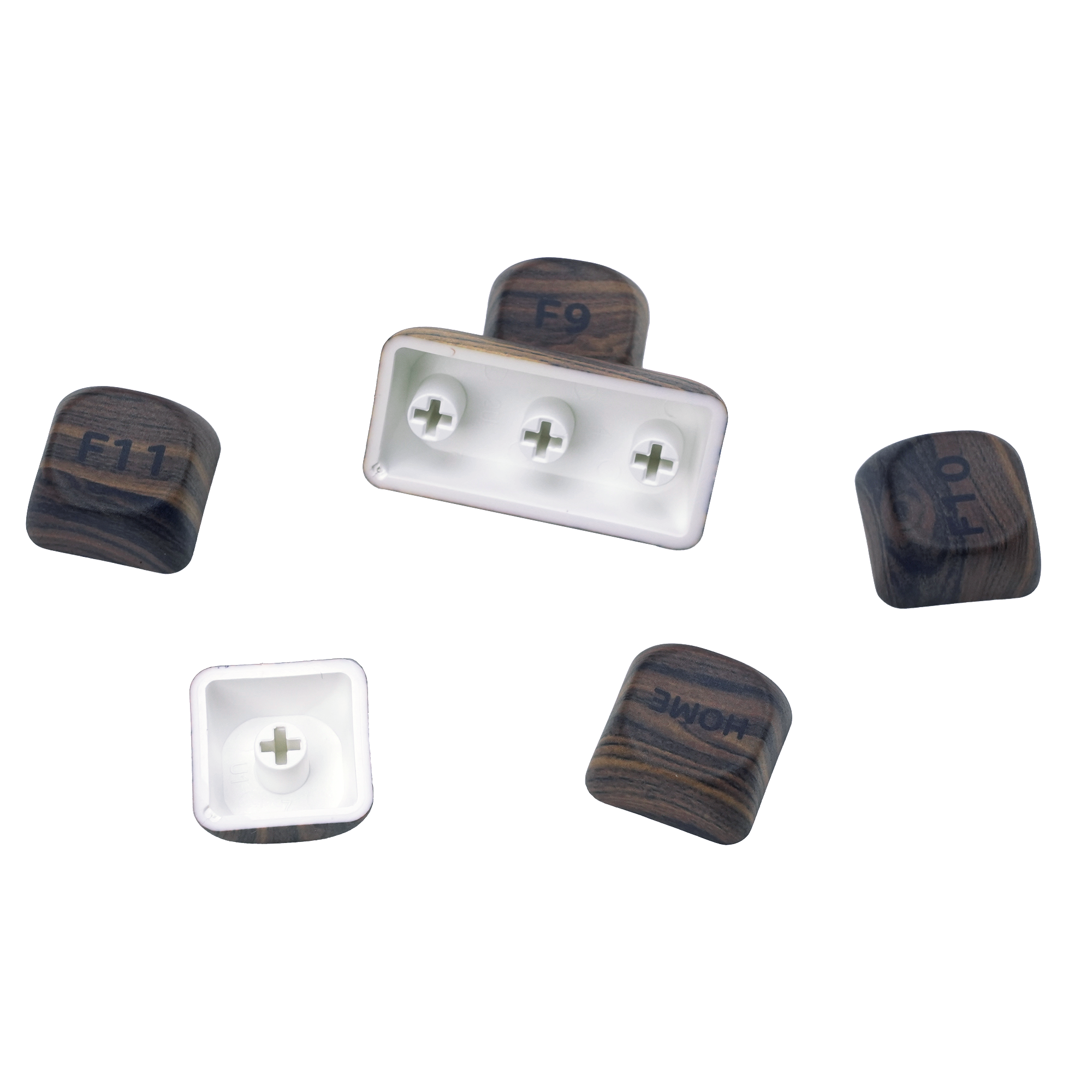 XVX Walnut Texture MOA  Profile Dye-Sublimation PBT 130-Key Keycap Set